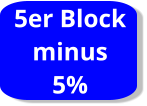 5er Block minus  5%